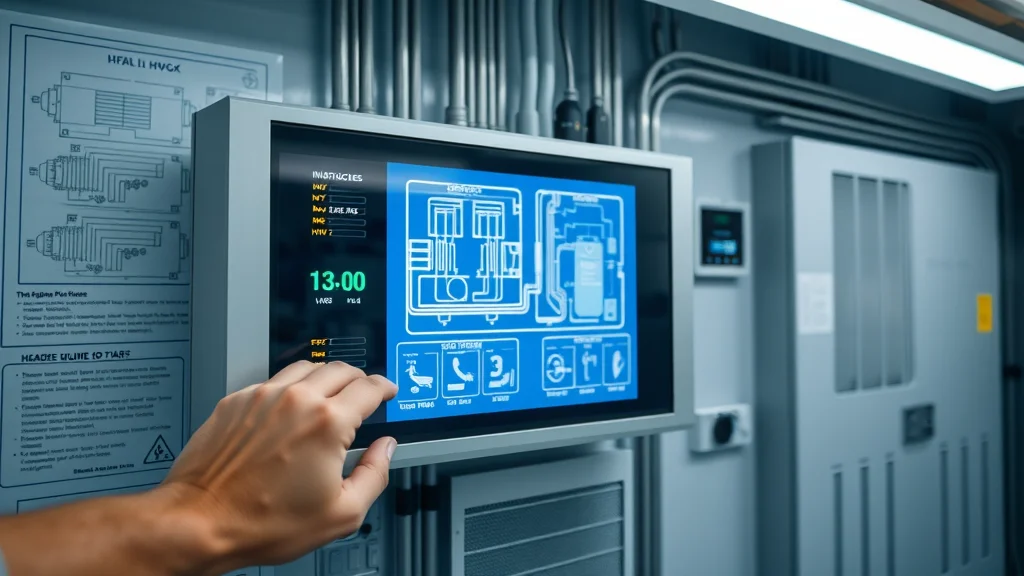 Modern building automation system interface, HVAC economizer & damper control, touchscreen, commercial room, energy savings and smart diagnostics